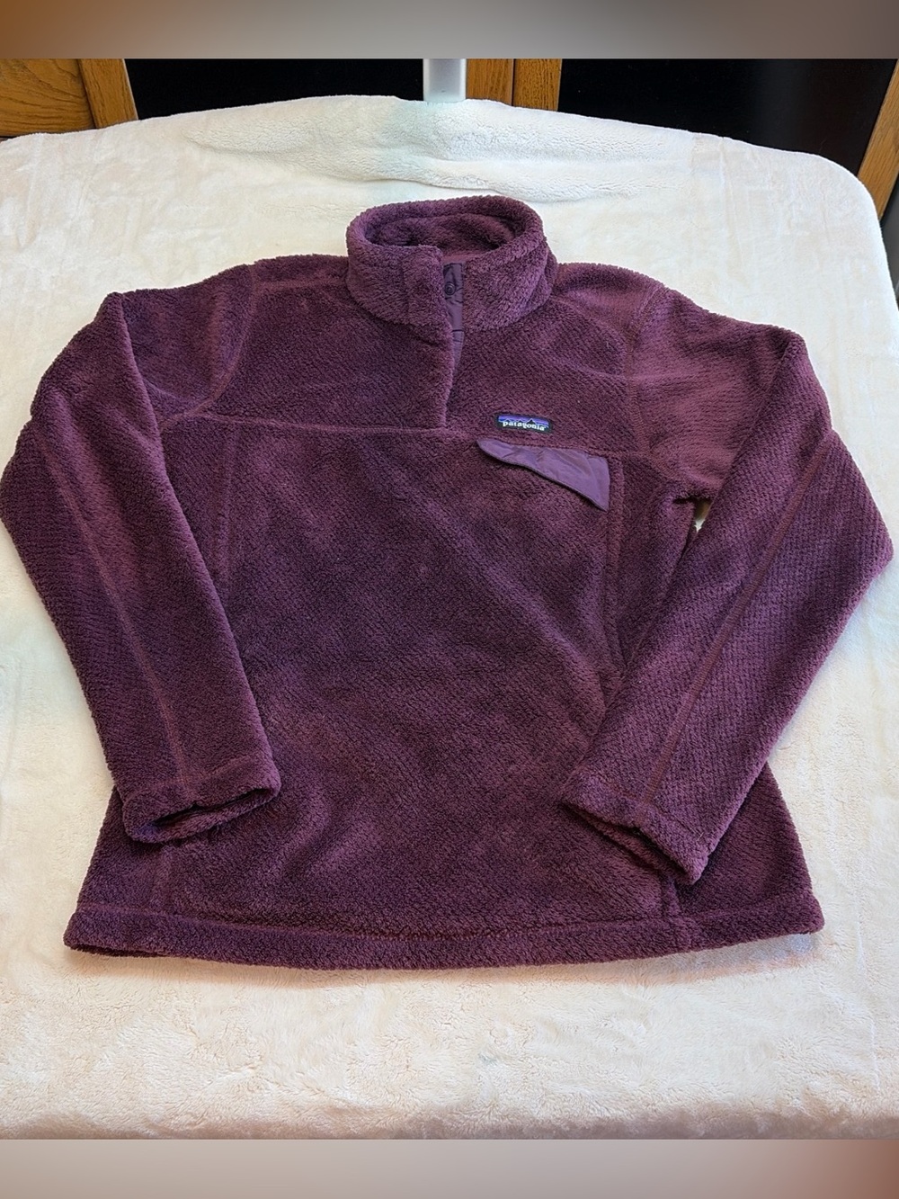 Patagonia Synchilla Snap-T Fleece Pullover Burgundy Plum Women Sz M